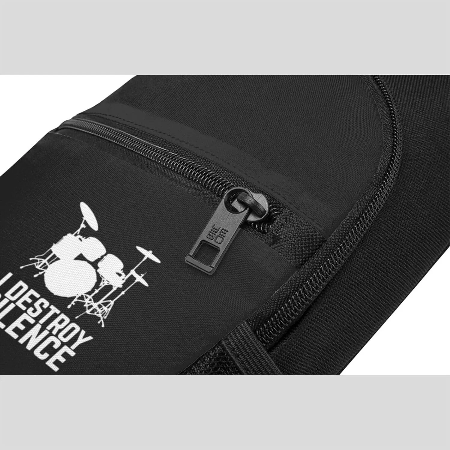 I Destroy Silence Unisex Chest Bag Lightweight Crossbody Shoulder Bag Travel Pocket Black