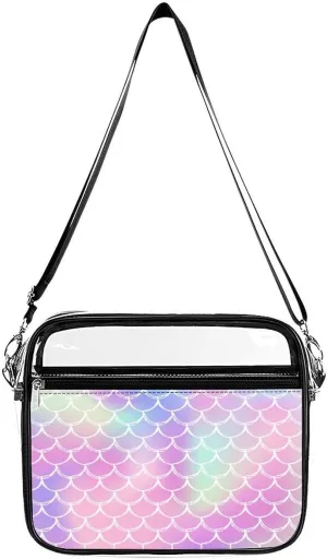 I Love Lisbon Clear Crossbody Shoulder Purse Bag for Men Women, Stadium Clear Messenger Bag
