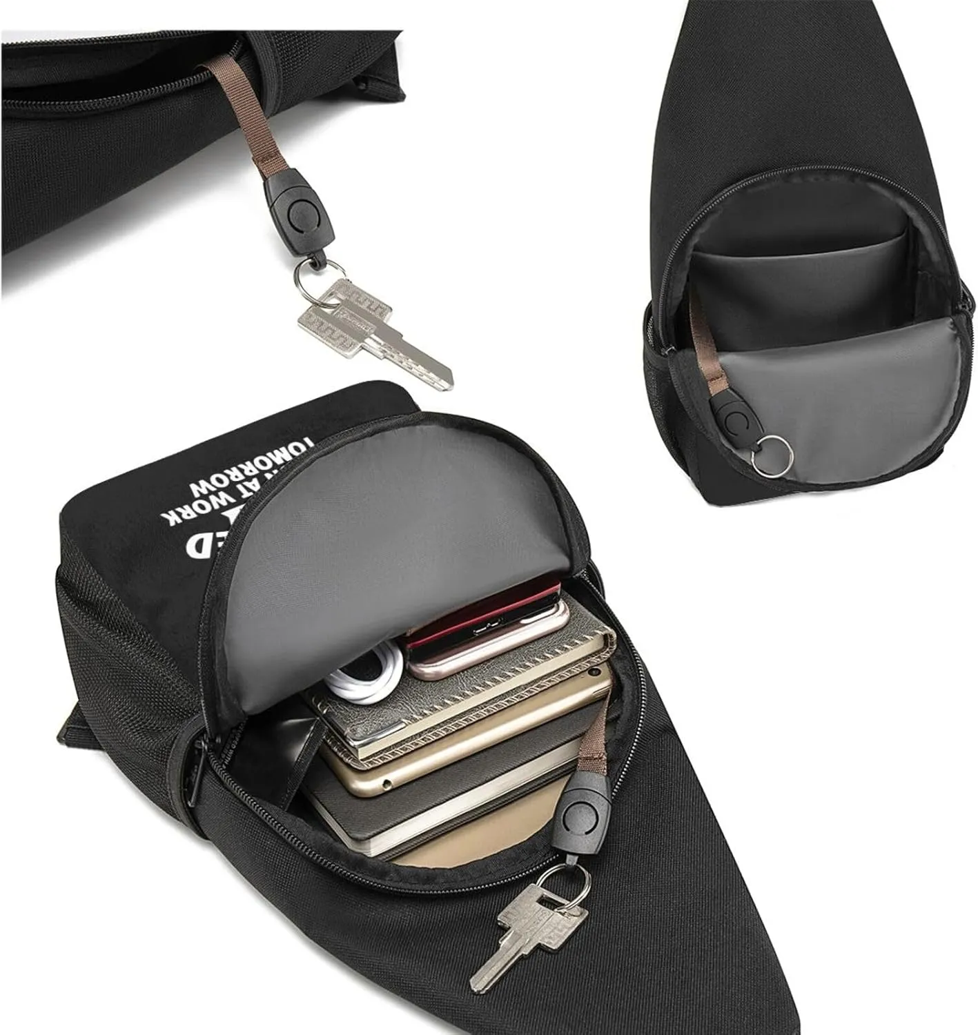 I'M Retired Funny Retirement Unisex Chest Bag Lightweight Crossbody Shoulder Bag Travel Pocket Black