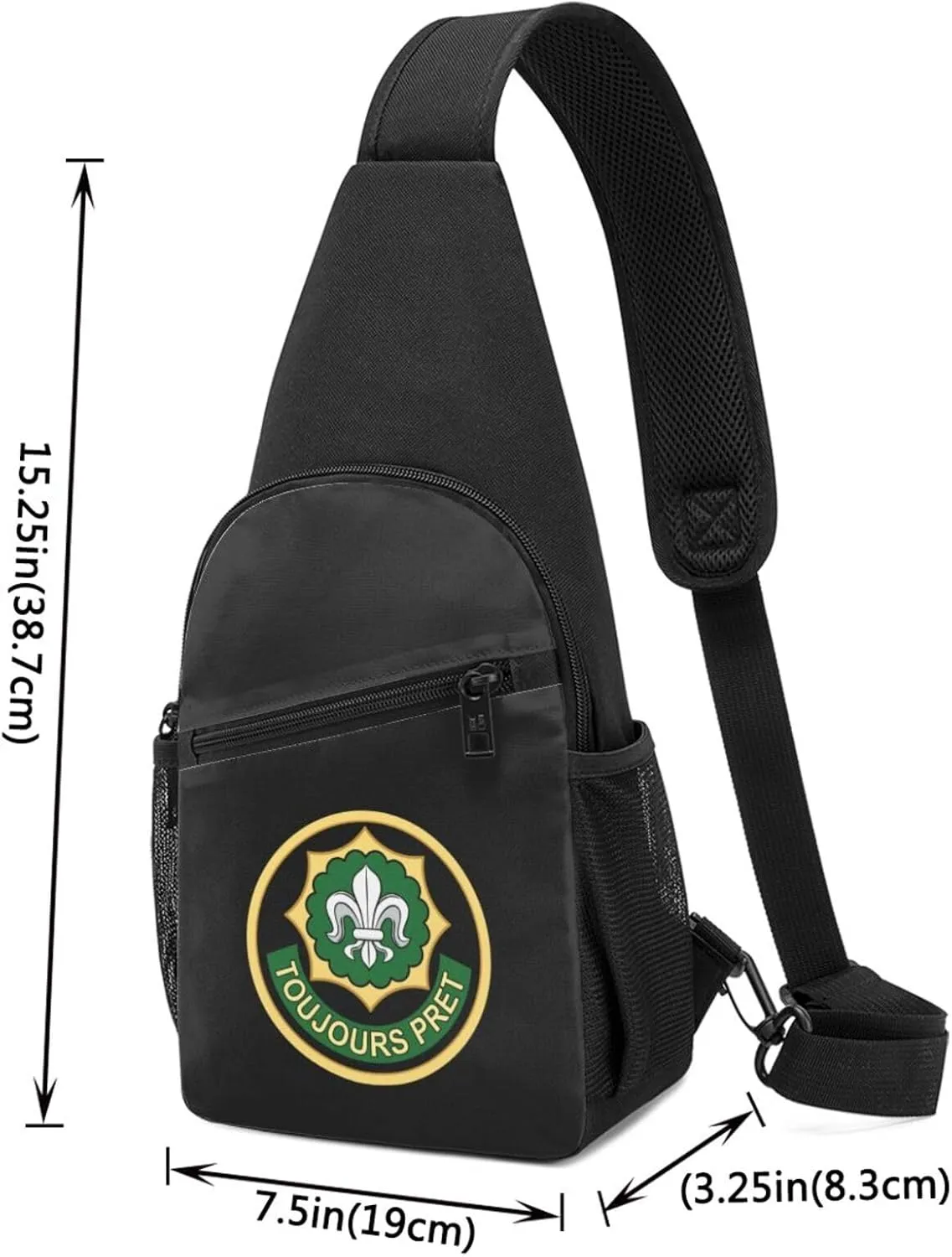 Insignia Usa Army 2nd Cavalry Regiment V1 Unisex Chest Bag Lightweight Crossbody Shoulder Bag Travel Pocket