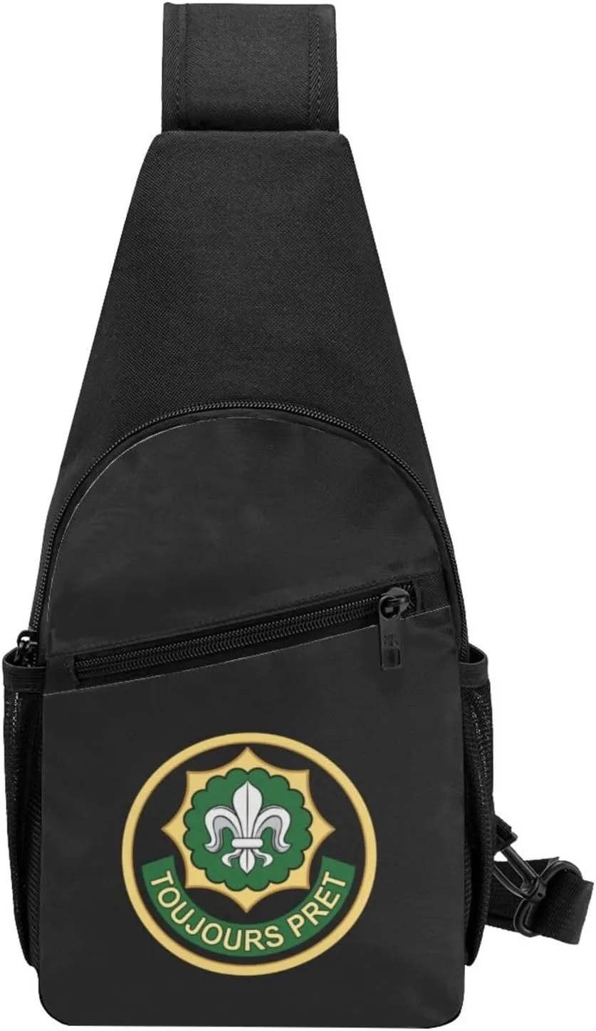 Insignia Usa Army 2nd Cavalry Regiment V1 Unisex Chest Bag Lightweight Crossbody Shoulder Bag Travel Pocket