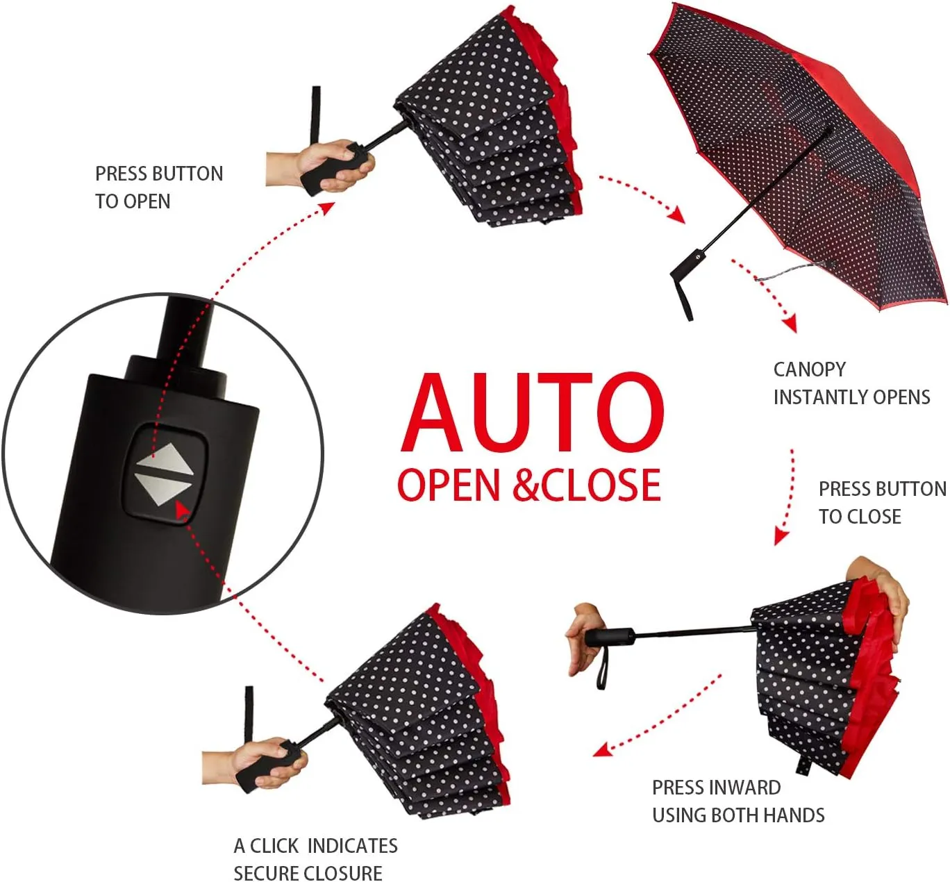 Inverted Umbrella Double Layer Automatic Folding Reserve Umbrella Windproof UV Protection for Rain Car Travel Outdoor Men Women