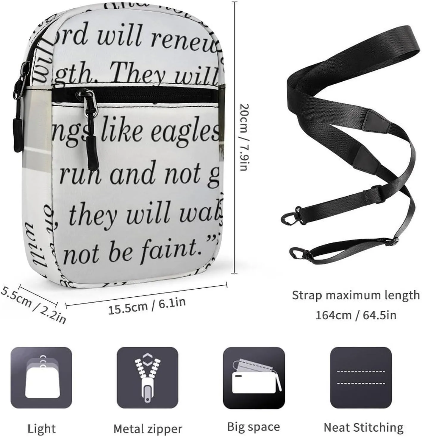Isaiah Crossbody Bag Small Shoulder Bag Waterproof, Lightweight And Convenient