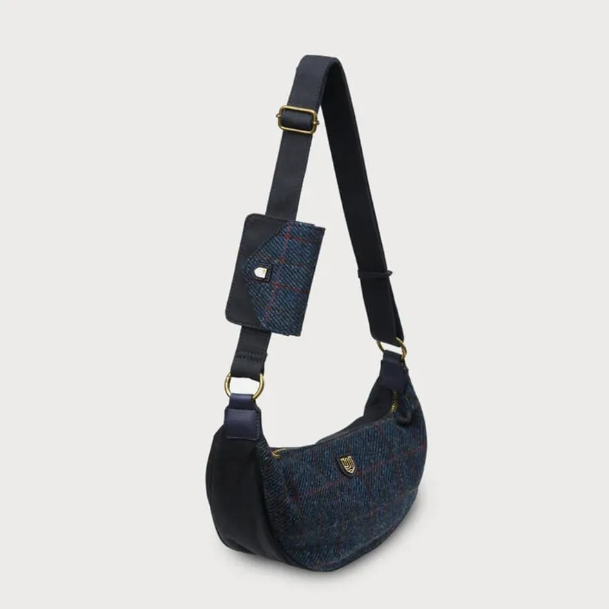 Islander The Luna Bag for Women Harris Tweed Crossbody With Detachable Card Wallet