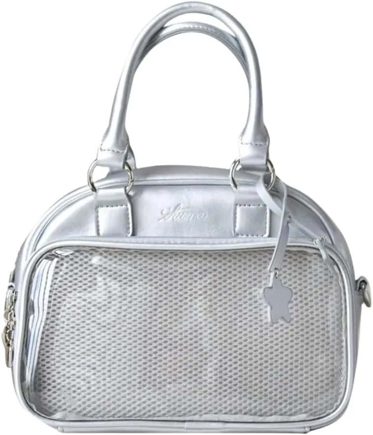 Ita Bag Ita Backpack with Insert Big Capacity Single Shoulder Bag Crossbody Bag Y2k Handbag Commuter Bag (Silver)