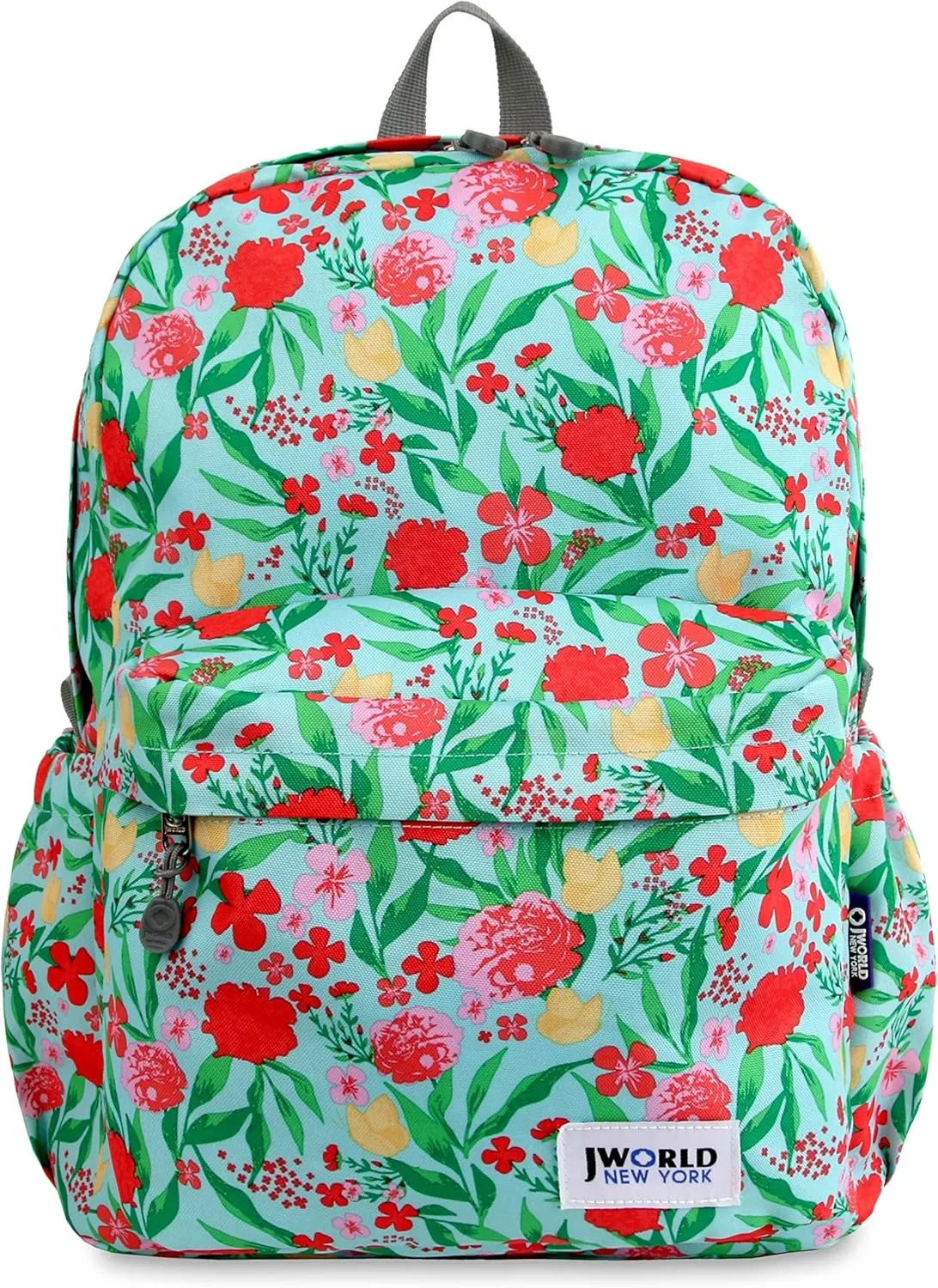J World New York Unisex Kid's Oz School Backpack for Girls Boys. Cute Bookbag, Flora, One Size