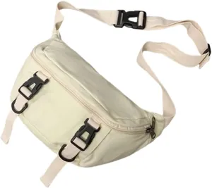 Japanese Canvas Crossbody Purse Chest Bag For Men And Women Versatile Black Shoulder Pack Adjustable Strap