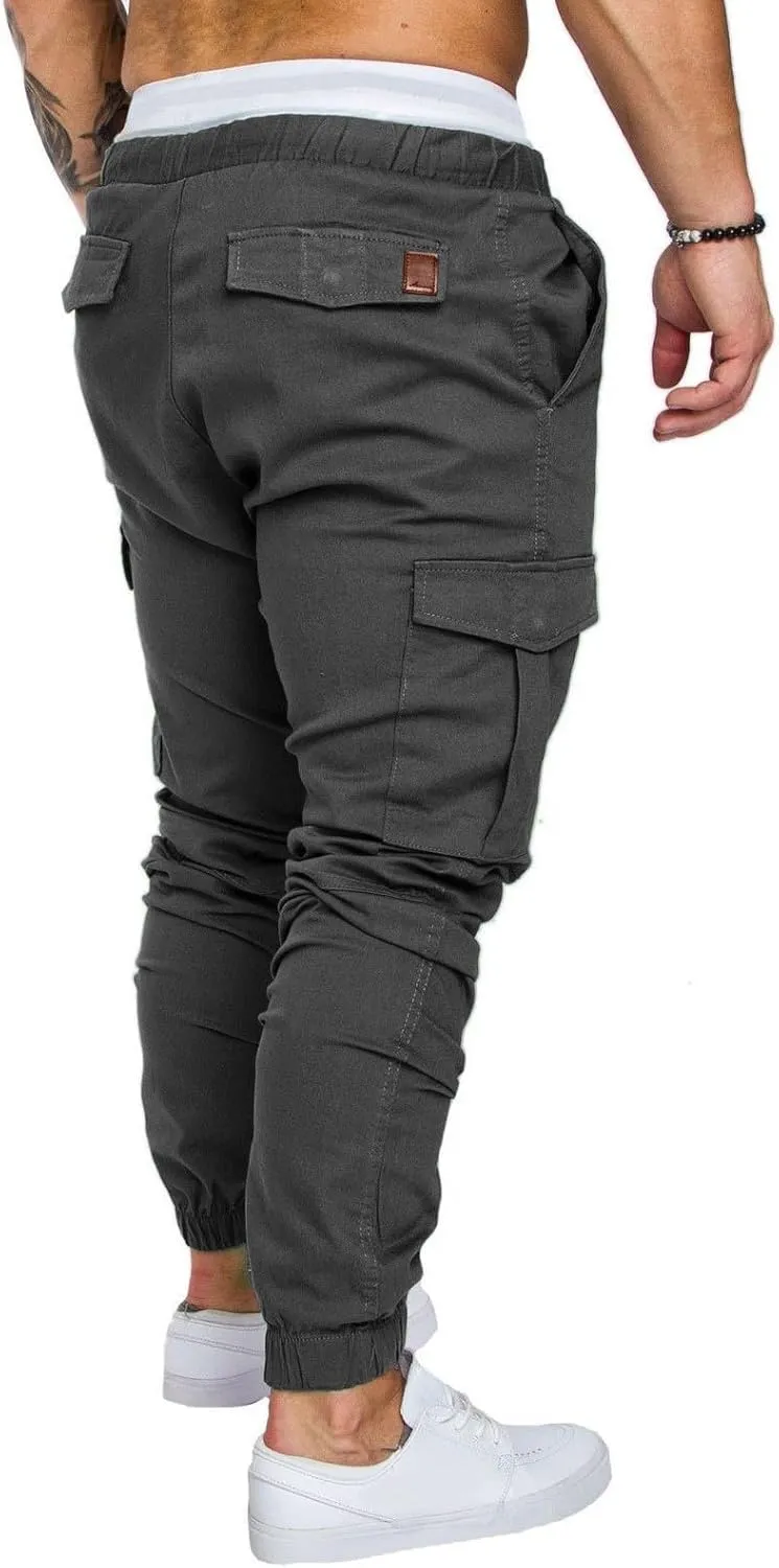 Joggers for Men Casual Lightweight Sports Tapered Stretch Athletic Pants with Pocket Drawstring Workout Pants