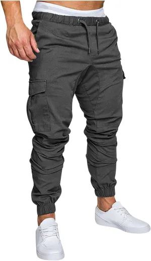 Joggers for Men Casual Lightweight Sports Tapered Stretch Athletic Pants with Pocket Drawstring Workout Pants