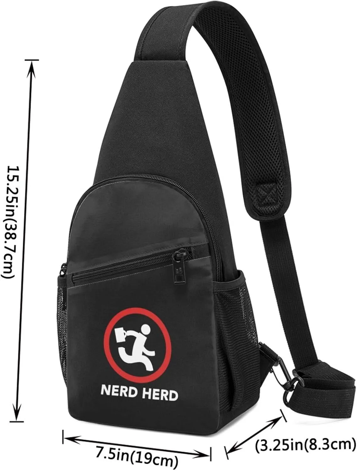 Join The Nerd Herd Unisex Chest Bag Lightweight Crossbody Shoulder Bag Travel Pocket