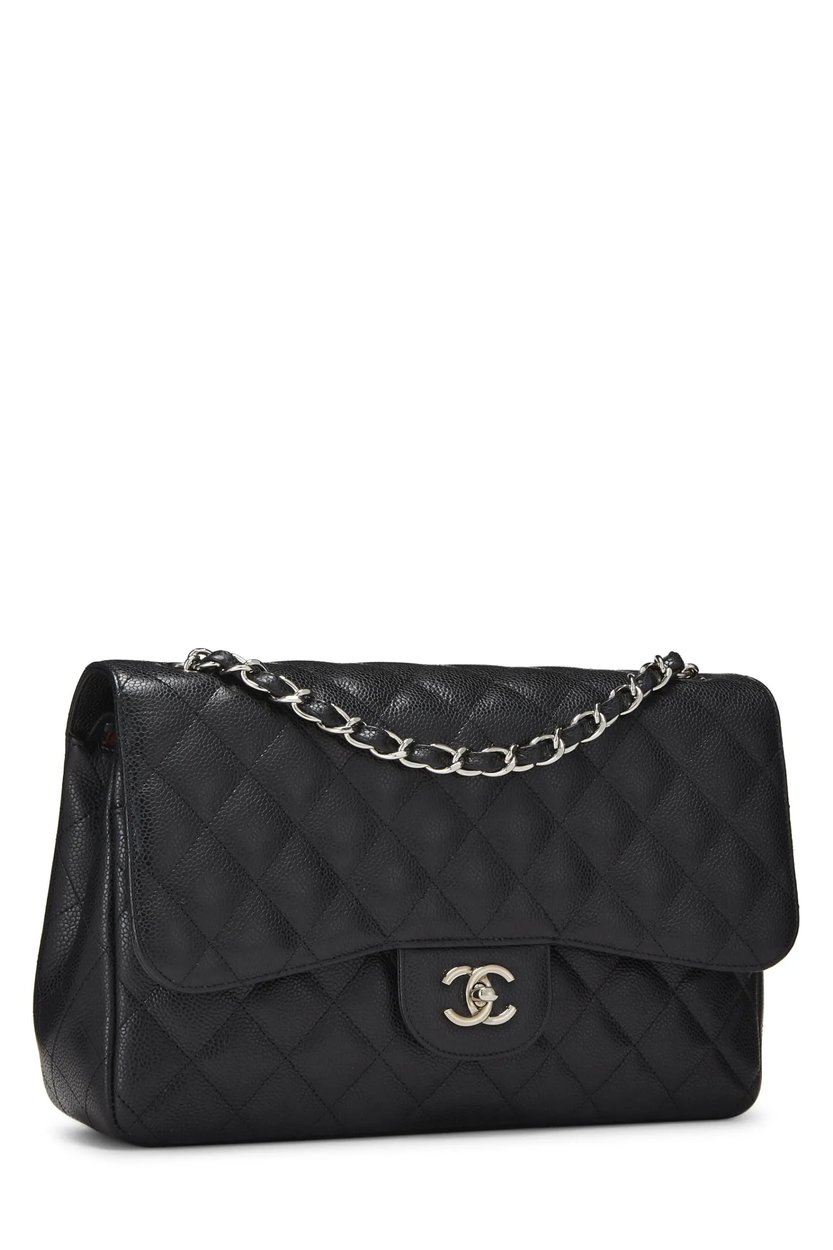 Jumbo, Caviar Chanel, Most popular Black Shockproof Black Flap New Quilted  Double Classic