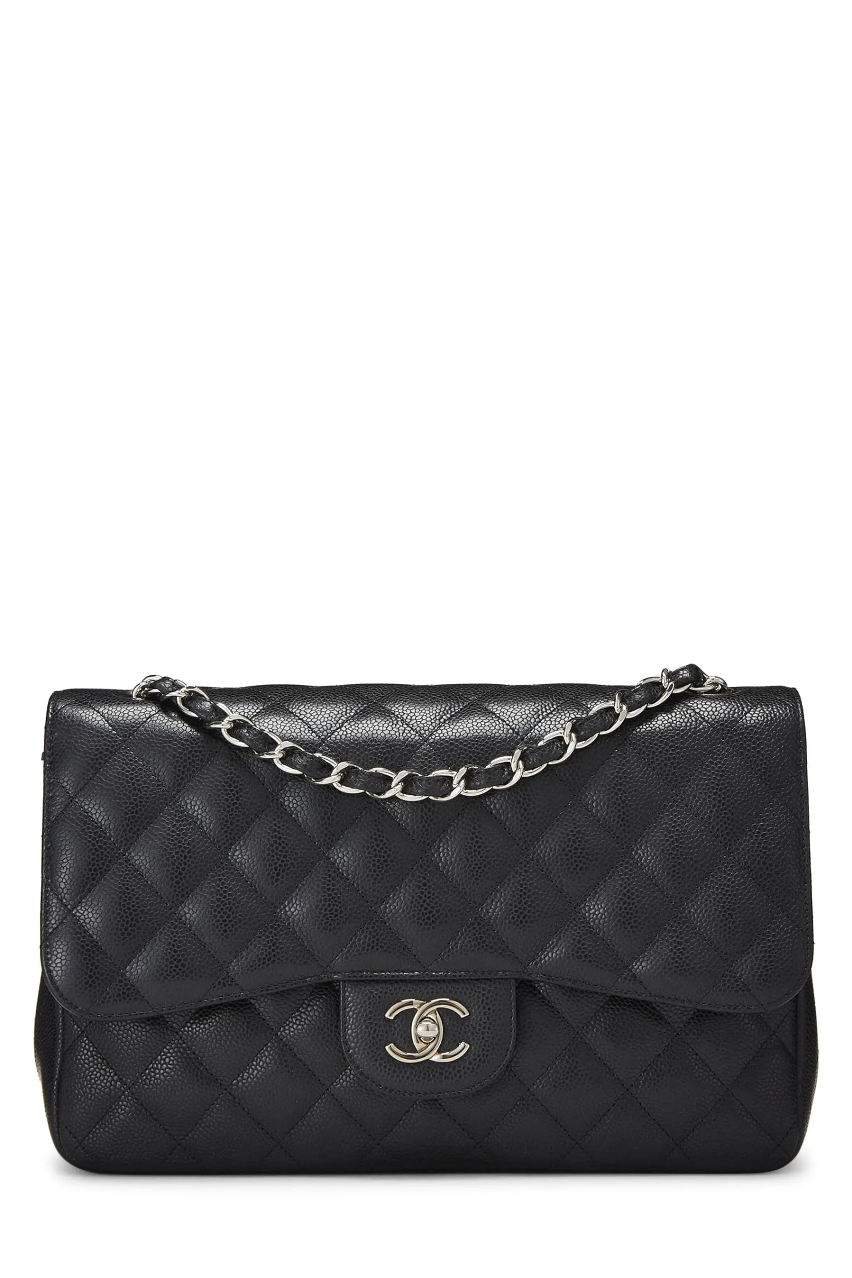 Jumbo, Caviar Chanel, Most popular Black Shockproof Black Flap New Quilted  Double Classic