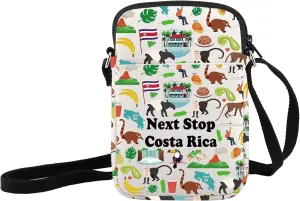 JXGZSO Costa Rica Lover Gift Next Stop Costa Rica Crossbody Bag Costa Rica Trip Shoulder Bag North America Travel Gift