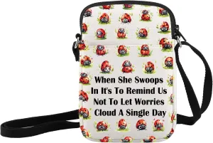 JXGZSO Good Lucky Ladybug Symbol Gift Ladybug Crossbody Bag Bugs Lover Gift Insect Themed Shoulder Bag Animal lover gift
