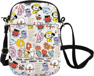 K-pop Characters Crossbody Bag Army Gift Army Members Fans Merch Korean Group Gift