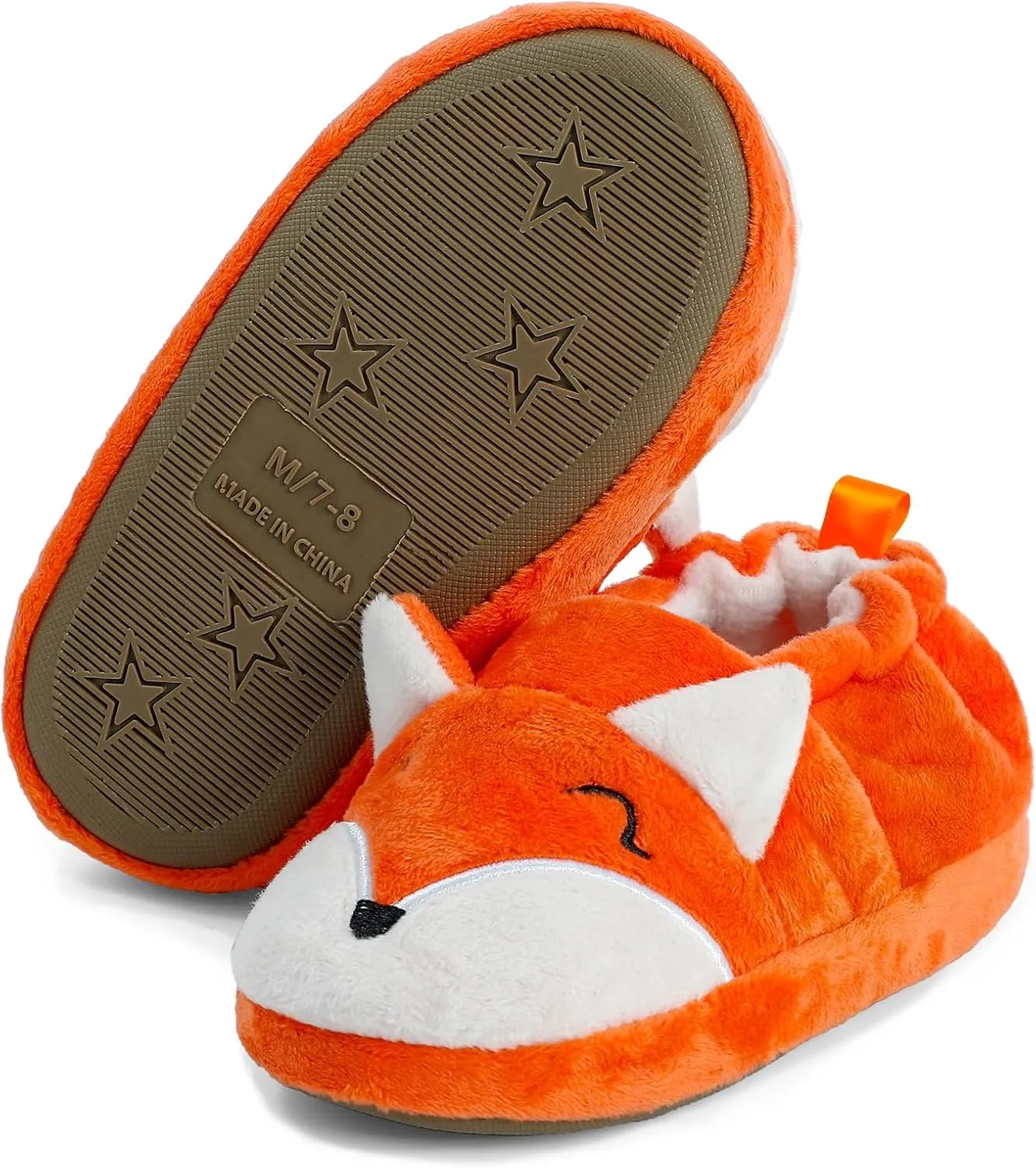 KAKU NANU Toddler Kids Slippers Cute Animal Cartoon Shoes Girls Boys Warm Fleece Winter Household Slippers