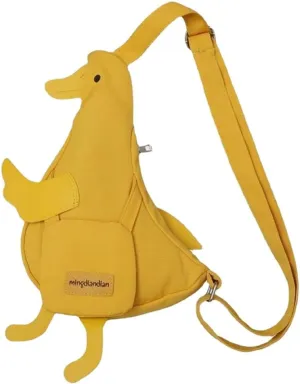 Kawaii Funny Duck Small Crossbody Bag for Teen Boy Girl Cute Novelty Chest Bag Sling Bag Purse