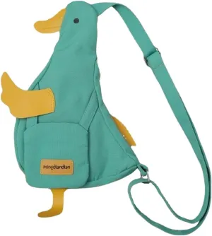Kawaii Funny Duck Small Crossbody Bag for Teen Boy Girl Cute Novelty Chest Bag Sling Bag Purse