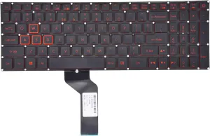 KBRPARTS Replacement Keyboard for Acer Nitro 5 AN515-51 AN515-31 AN515-53 AN515-52 AN515-53-52FA, AN515-42 AN515-41 AN515-41-19HM N17C1 N16C7 Series Laptop with Red Frame Backlit US Layout