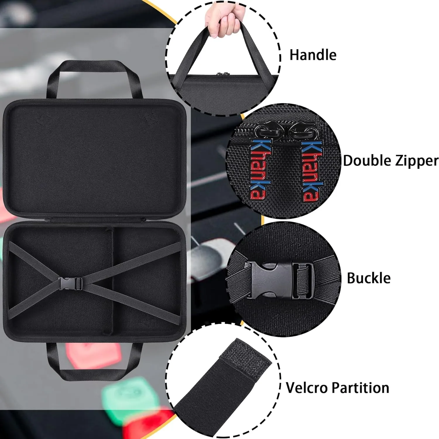 khanka Hard Travel Case Replacement for RODE RODECaster Duo Integrated Audio Production Studio