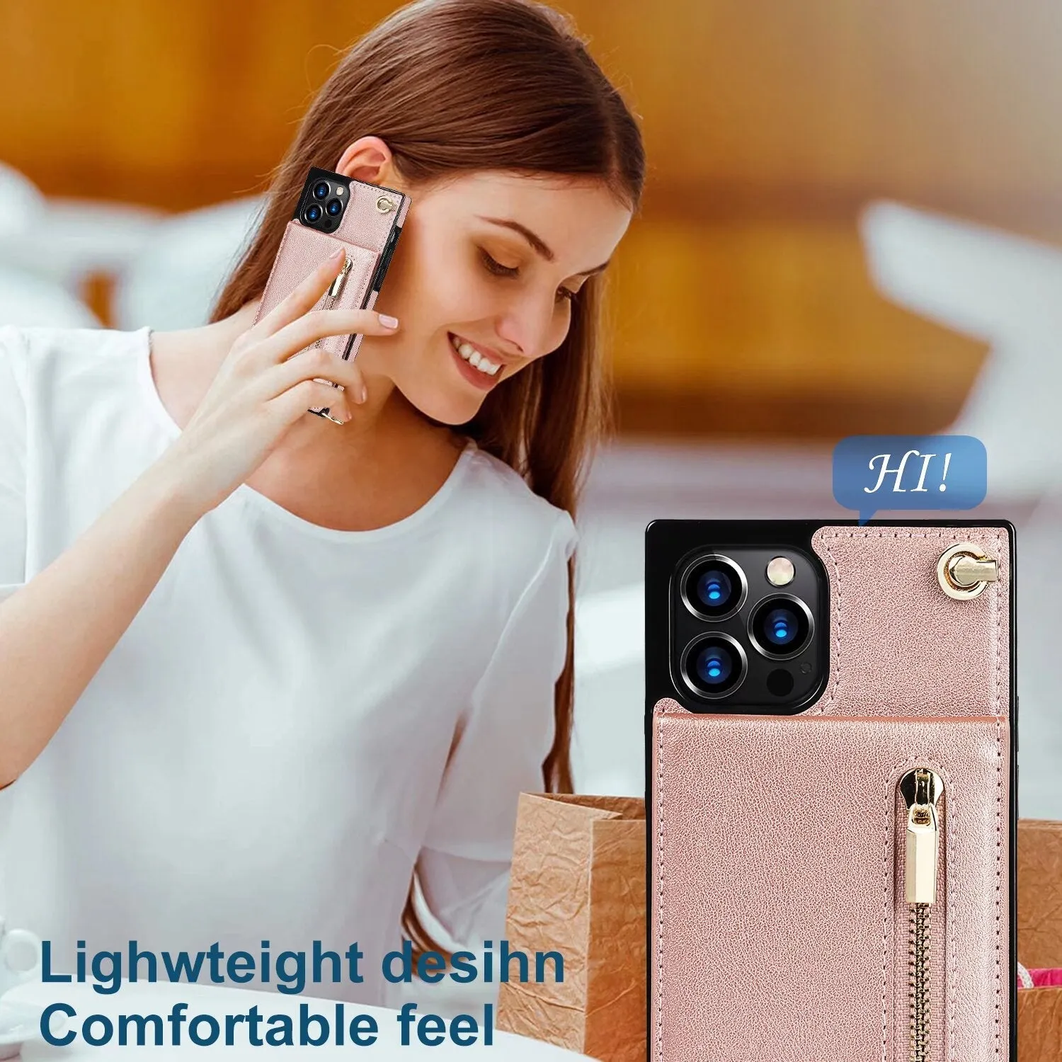 Kickstand Card Slots Wallet Strap Case For iPhone 16 15 14 13 12 11 PRO MAX C39