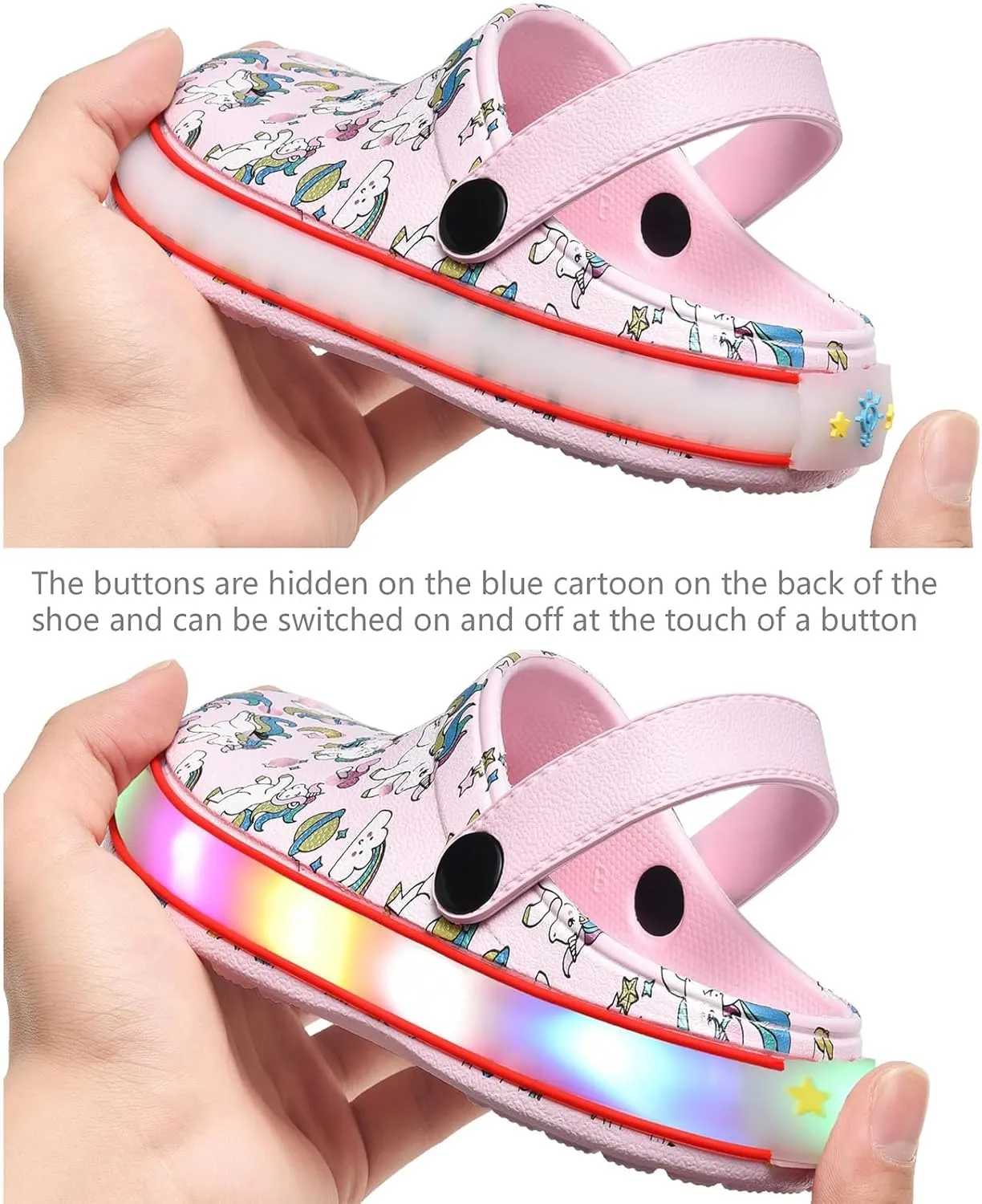 Kids' Boys Girls LED Clogs Cute Garden Shoes Cartoon Slides