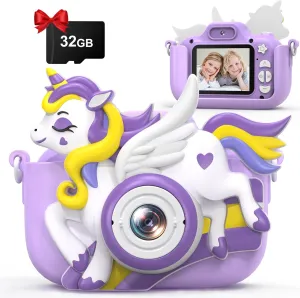Kids Camera for Girls Boys, 2.0 HD IPS Screen 1080P Kids Video Camera for 4 5 6 7 8 9 10 11Years Old, Kids Digital Camera for Toddler Age 3-12,Holiday Birthday Graduation Gift Toy for Girl Boy