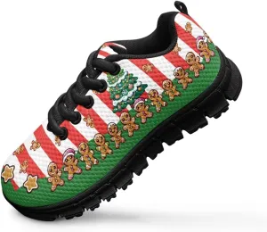Kids Christmas Sneaker Soft Breathable Lightweight Anti-Slip Tennis Shoes for Litter Kids Lace-Up Athletic Outdoor School Footwear Running Shoes for Big Kid US 11-5