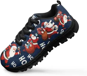 Kids Christmas Sneaker Soft Breathable Lightweight Anti-Slip Tennis Shoes for Litter Kids Lace-Up Athletic Outdoor School Footwear Running Shoes for Big Kid US 11-5