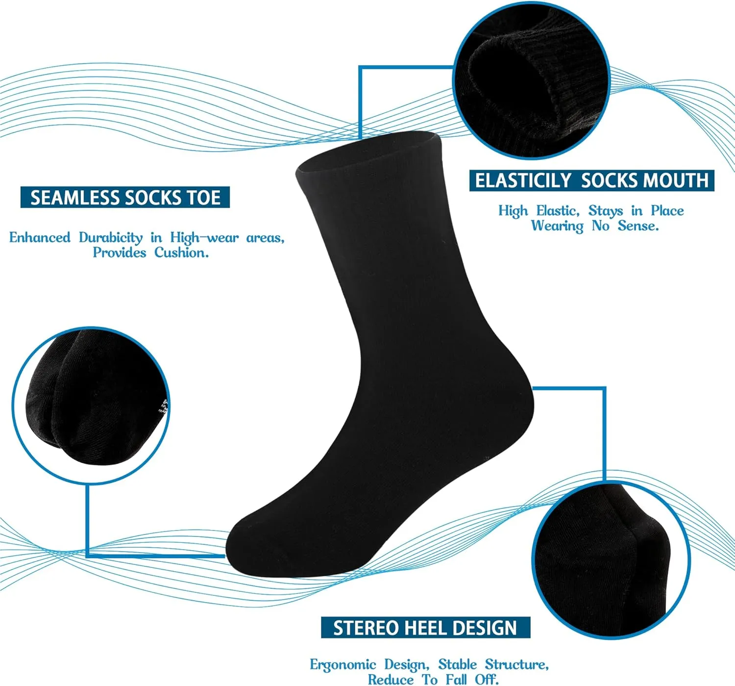 Kids Classics Crew Socks 10 Pairs Child Boy Girls Athletic Cotton Basic School Uniform Breathable Casual Sports Socks