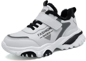 Kids Leather Fur Shoes Girls Boys Running Sneakers Outdoor Lightweight Fashion Pink Shoes Athletic Walking Shoes