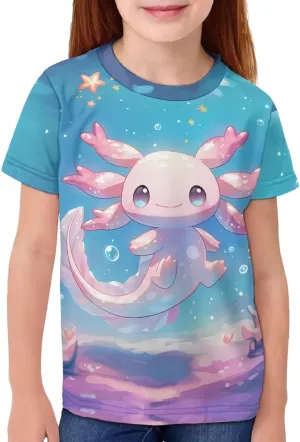 Kids Novelty 3D Graphic T Shirts Funny Print Pullover Tees Short Sleeve Boys Girls T Shirts 3-16 Years