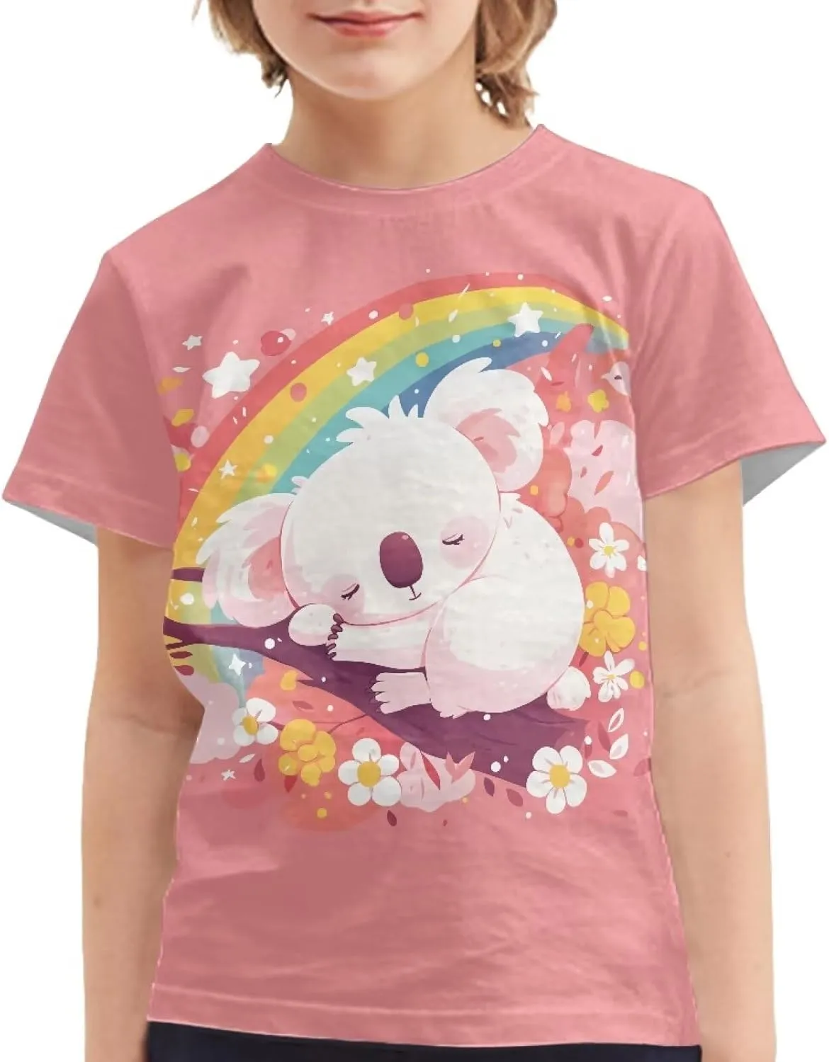 Kids Novelty 3D Graphic T Shirts Funny Print Pullover Tees Short Sleeve Boys Girls T Shirts 3-16 Years