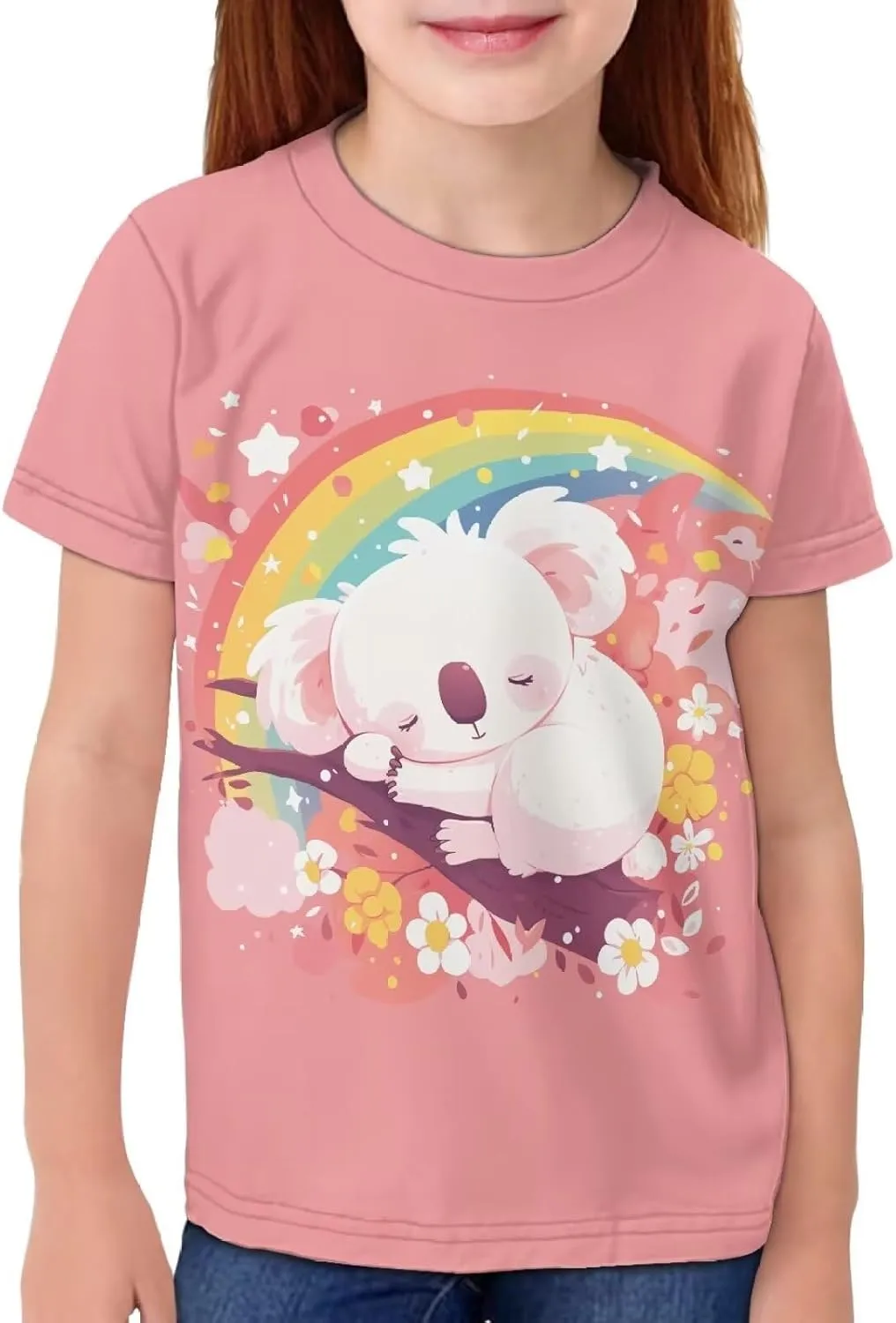 Kids Novelty 3D Graphic T Shirts Funny Print Pullover Tees Short Sleeve Boys Girls T Shirts 3-16 Years
