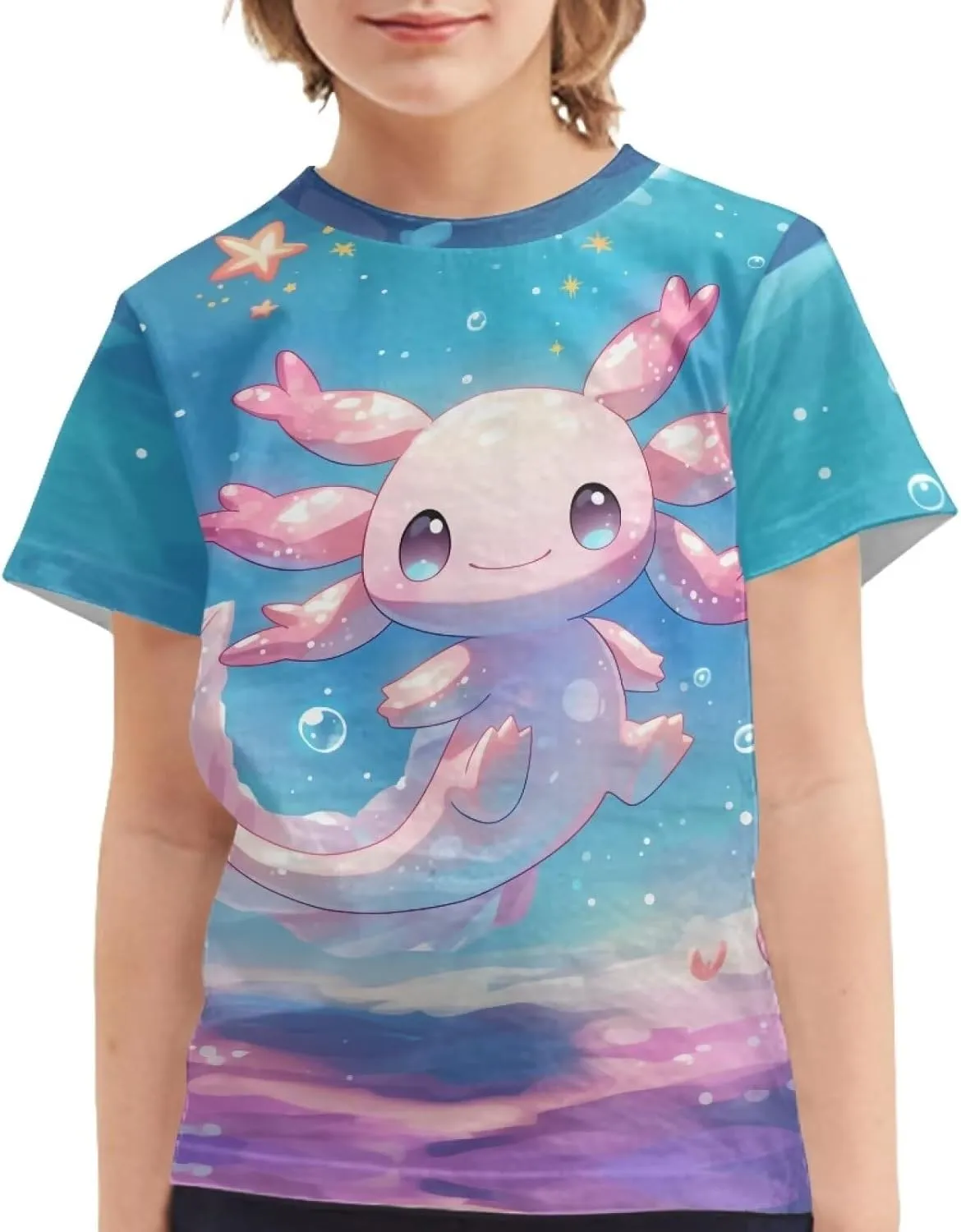 Kids Novelty 3D Graphic T Shirts Funny Print Pullover Tees Short Sleeve Boys Girls T Shirts 3-16 Years