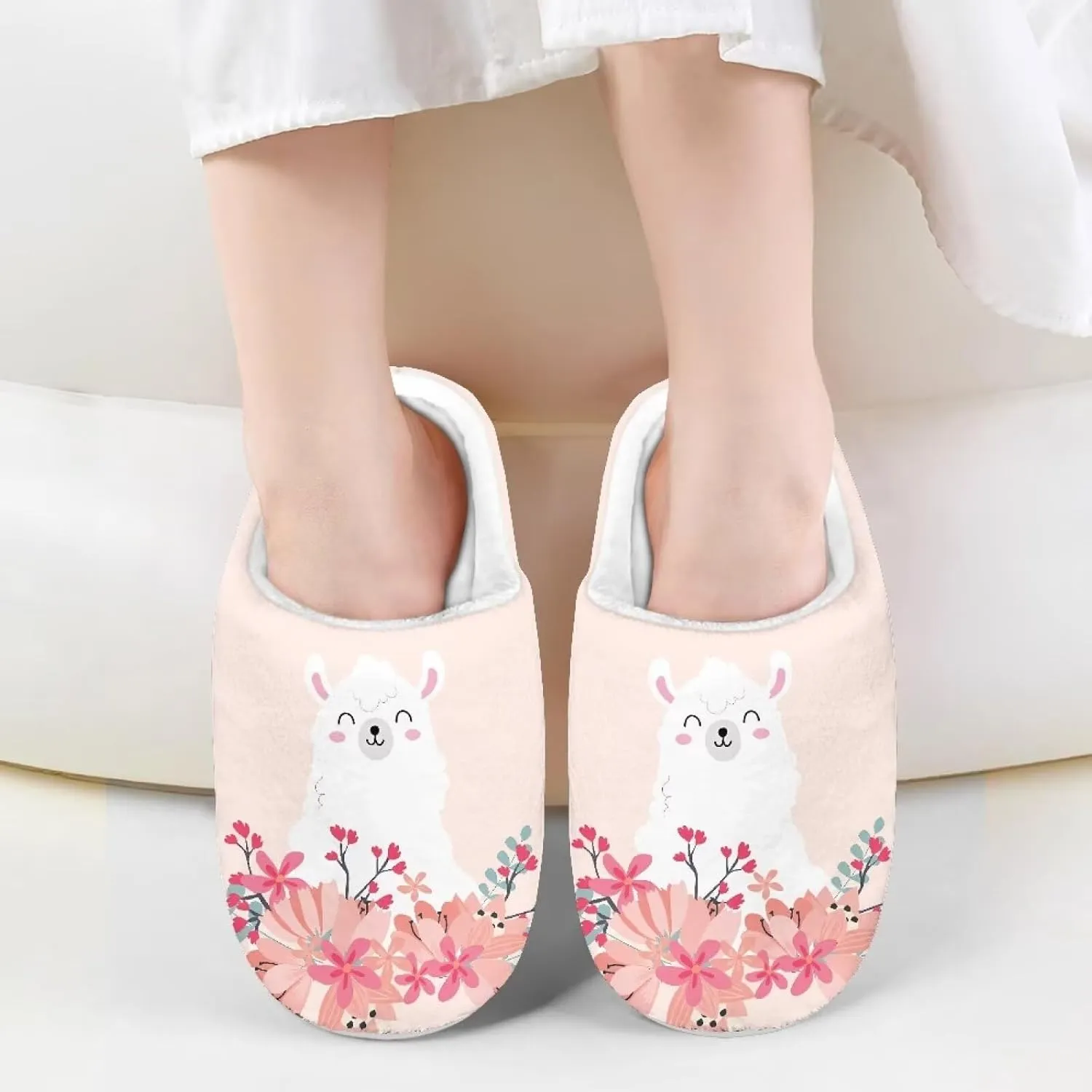 Kids Plush Slippers Winter Comfy Fluffy Shoes for Girls Lightweight Warm Slippers Non Slip Bedroom Soft Indoor House Slippers US Size 9-15