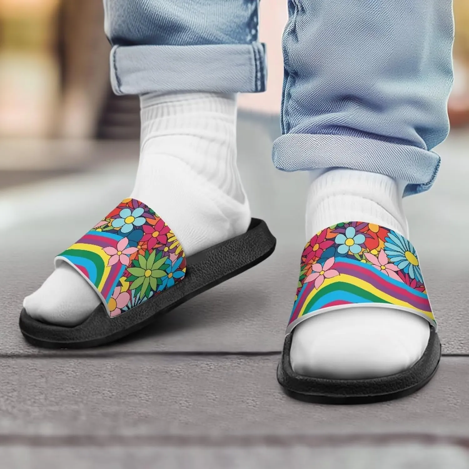 Kids Slides Boys Girls Shower Slippers Slip on Slide Sandals Non-slip Summer Beach Pool Shoes