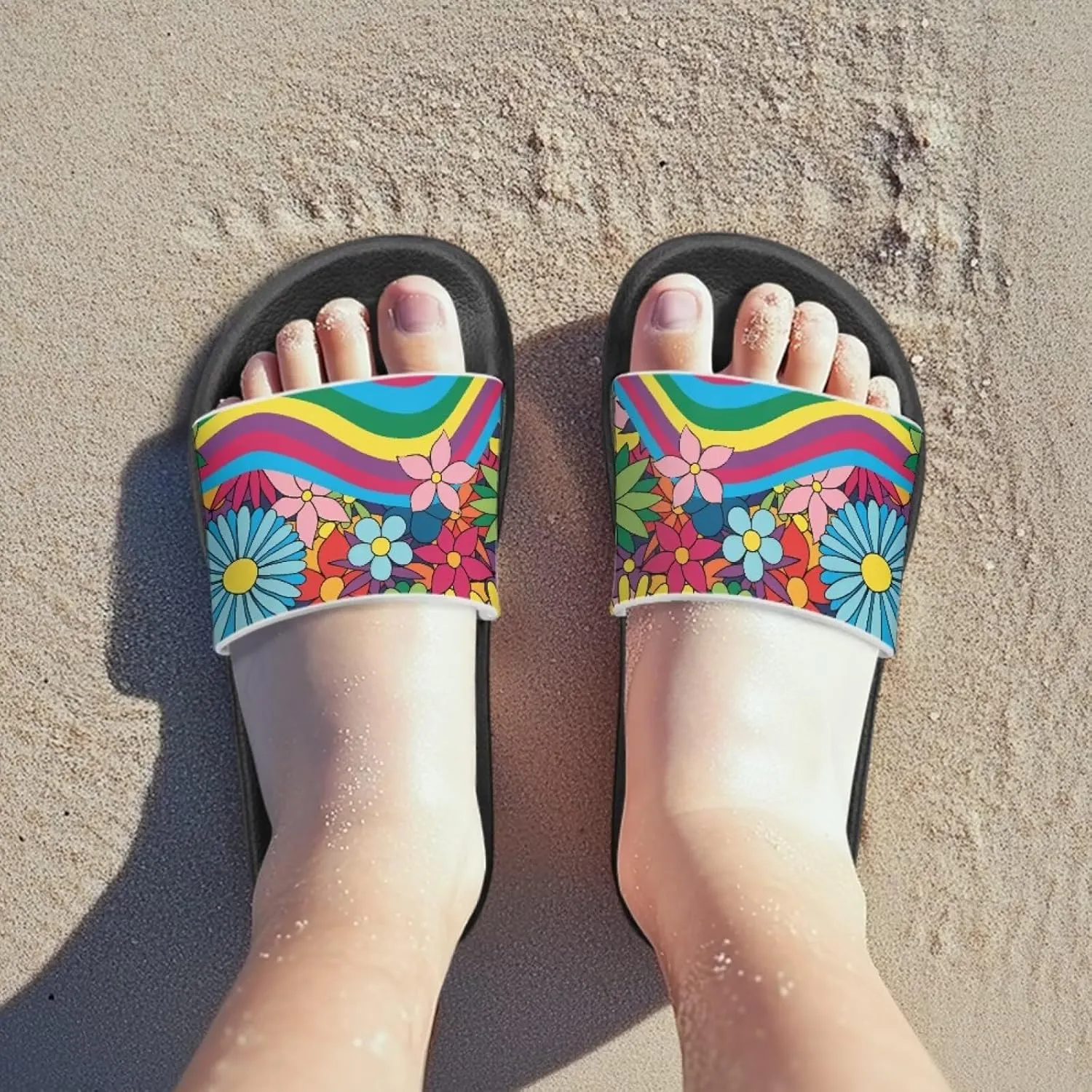 Kids Slides Boys Girls Shower Slippers Slip on Slide Sandals Non-slip Summer Beach Pool Shoes