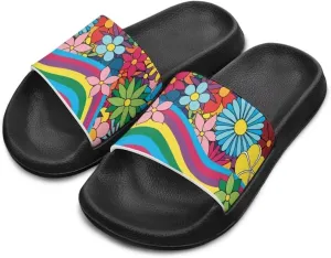 Kids Slides Boys Girls Shower Slippers Slip on Slide Sandals Non-slip Summer Beach Pool Shoes
