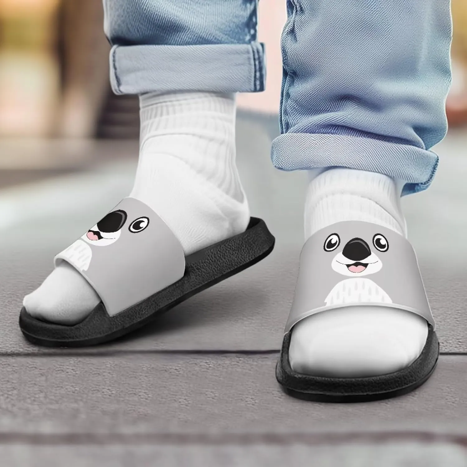 Kids Slides Boys Shower Slippers Slip Anti-Skid Home Bath Slippers Non-slip Cute Summer Beach Pool Shoes Toddler