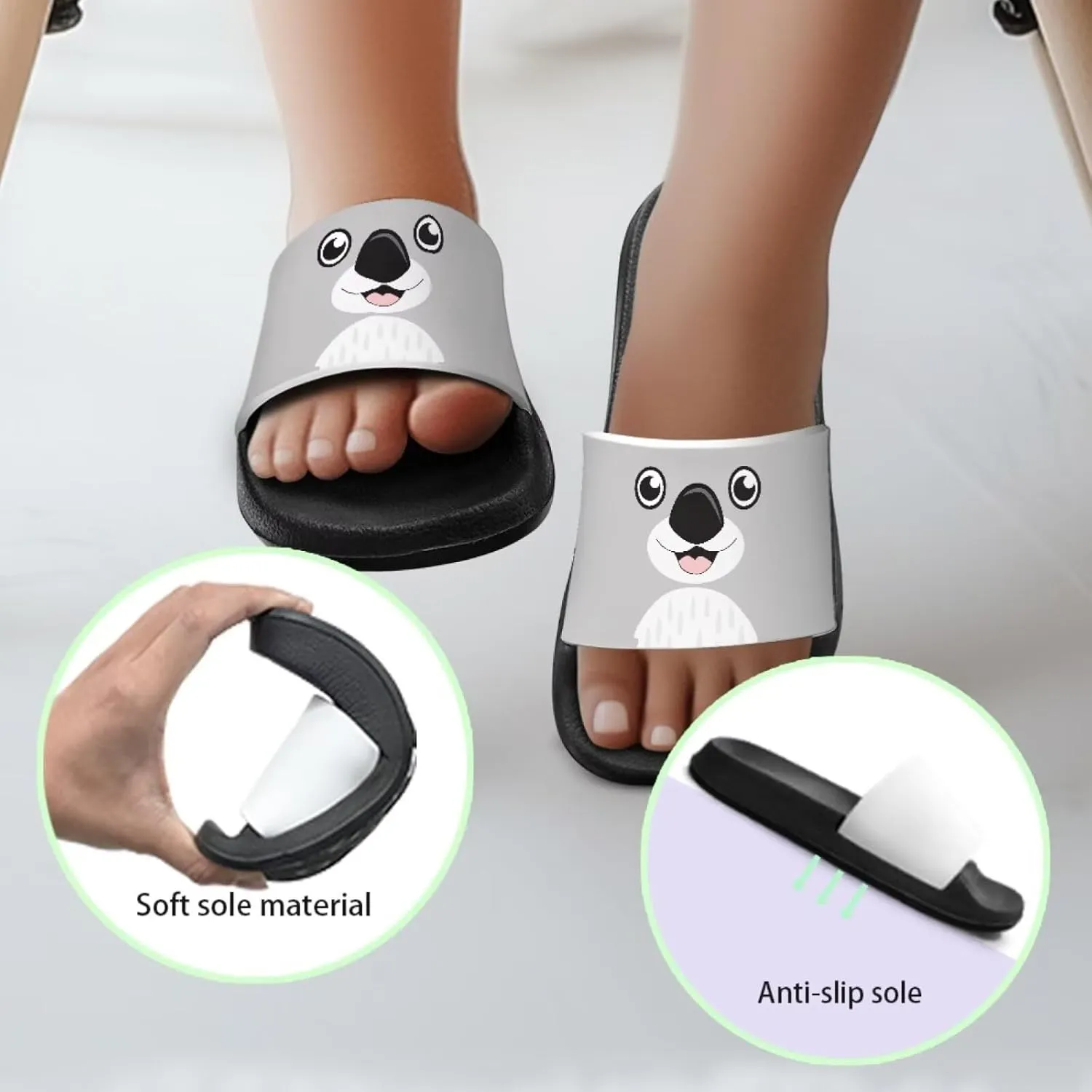 Kids Slides Boys Shower Slippers Slip Anti-Skid Home Bath Slippers Non-slip Cute Summer Beach Pool Shoes Toddler