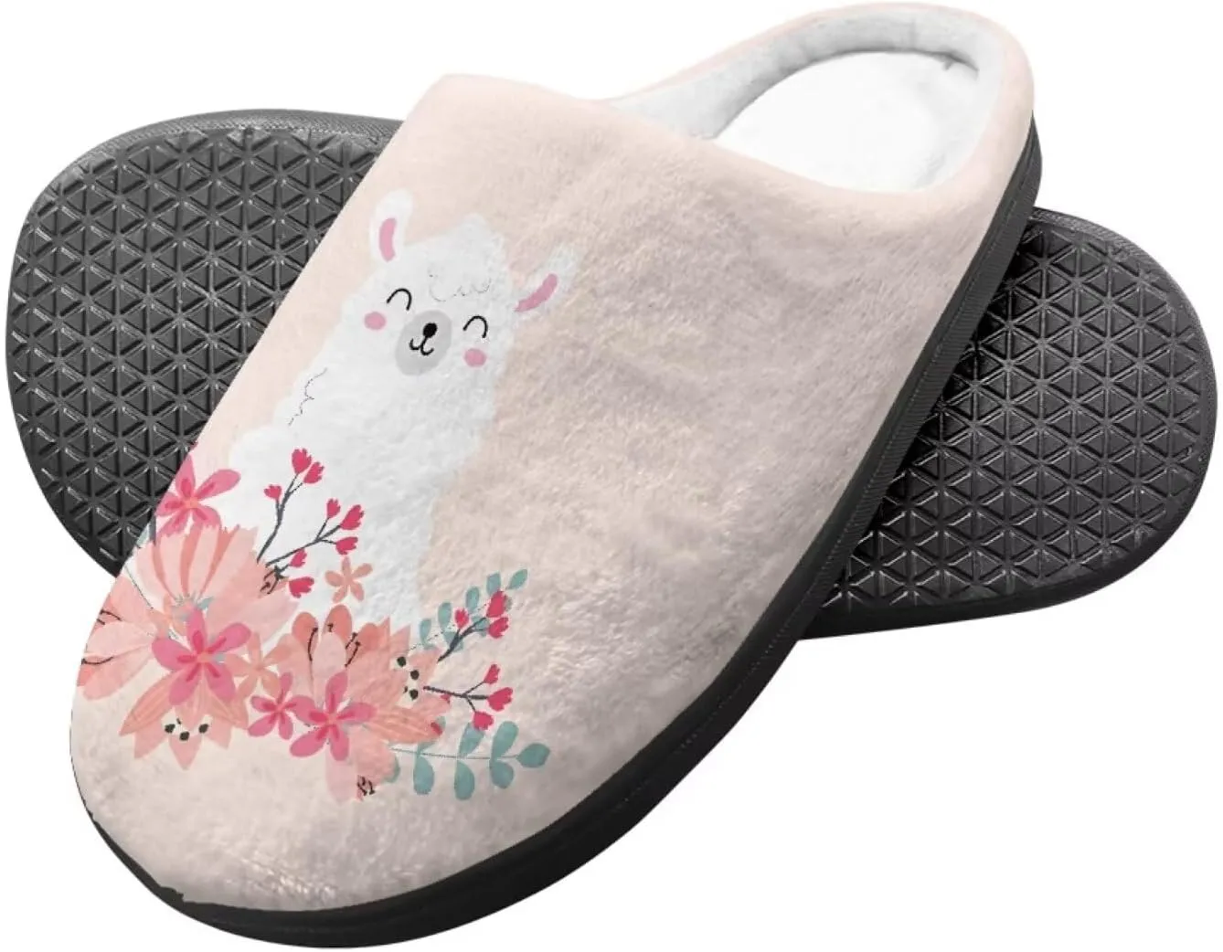 Kids Slippers for Boys Girls, Cute Soft Plush Anti-slip Fluffy Fuzzy House Slippers with Memory Foam for Home Outside