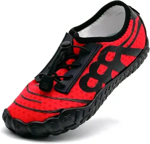 Kids Water Shoes Boys Girls Quick-Dry Beach Lightweight Toddler Barefoot Shoes Slip On Soft Walking Sneakers for Swim Beach Pool Black