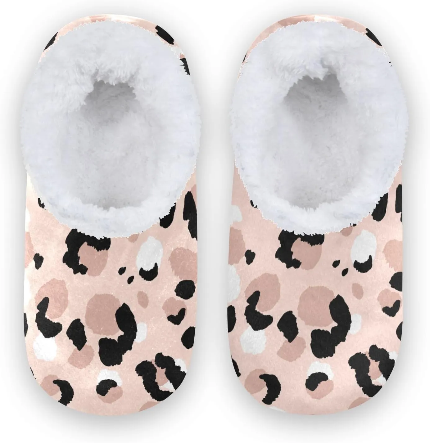 Kids Winter Slippers for Boys Girls Leopard Animal Print Skin Warm Soft Non Slip House Slippers Children Indoor
