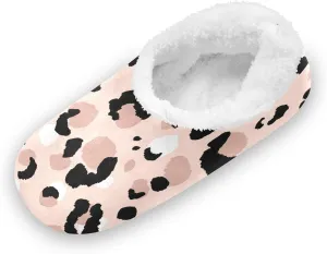 Kids Winter Slippers for Boys Girls Leopard Animal Print Skin Warm Soft Non Slip House Slippers Children Indoor