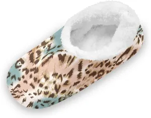 Kids Winter Slippers for Boys Girls Leopard Retro Animal Print Warm Soft Non Slip House Slippers Children Indoor