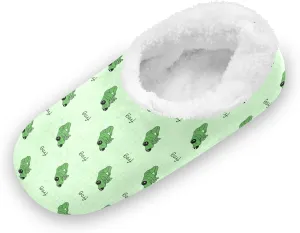 Kids Winter Slippers Frog Cartoon Green Funny Animal Warm Soft Non Slip House Slippers for Boys Girls Indoor
