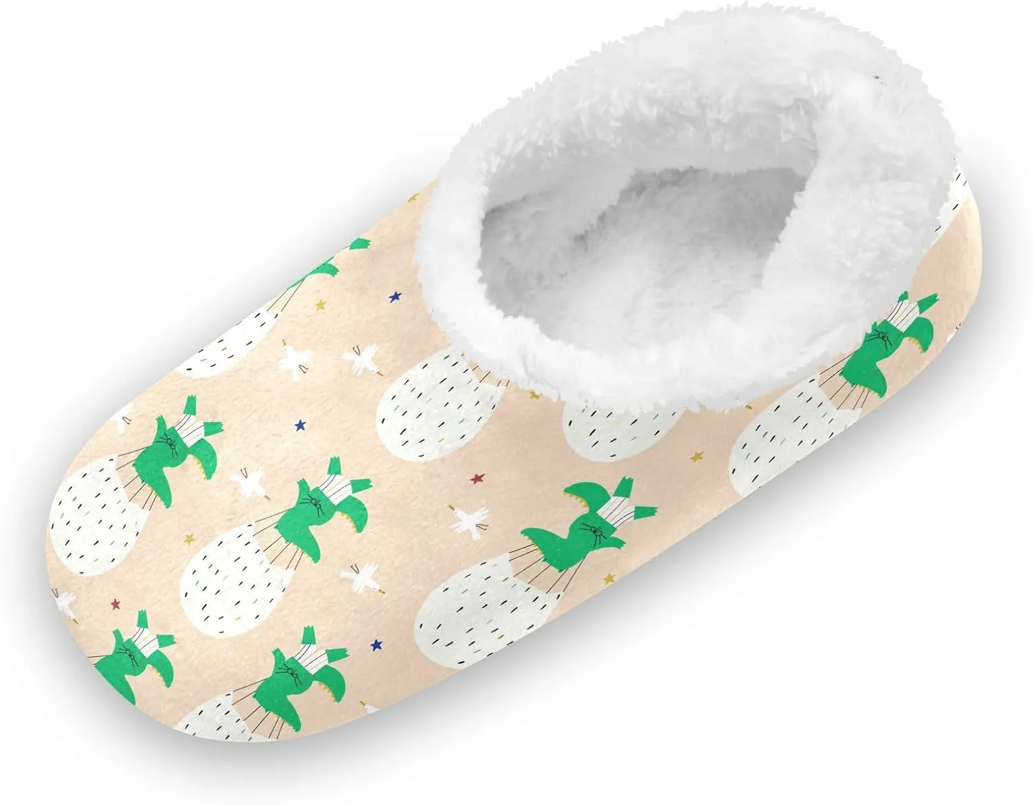 Kids Winter Slippers Funny Seamless Crocodiles Animal Warm Soft Non Slip House Slippers for Boys Girls Indoor