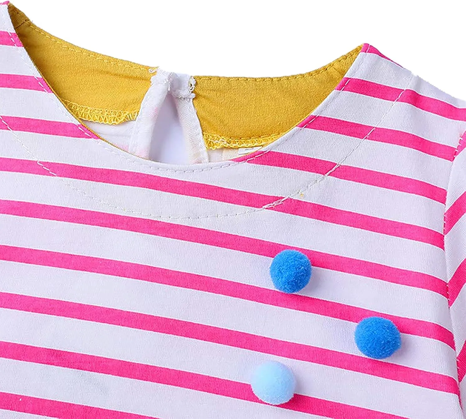 KISSOURBABY Little Girls Soft Summer Cotton Short Sleeve Dresses T-Shirt Casual Cartoon Dress
