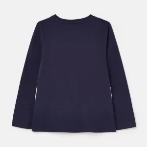 Knitted Long Sleeve Children's T-shirt Round Neck Cartoon T-shirt